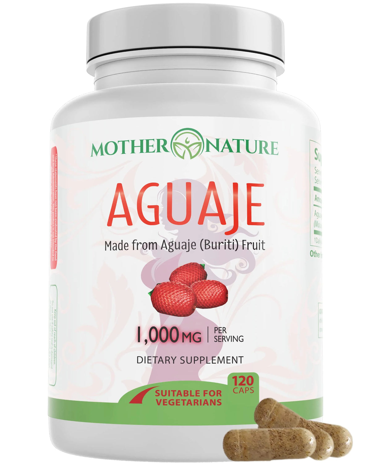Aguaje Capsules 1000mg 120 Vegan Non-GMO F718