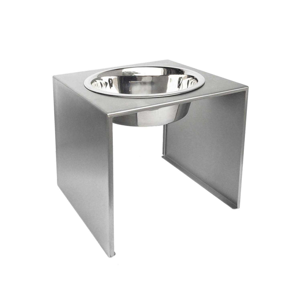 Single Bowl Elevated Stainless Dog Feeder O66775
