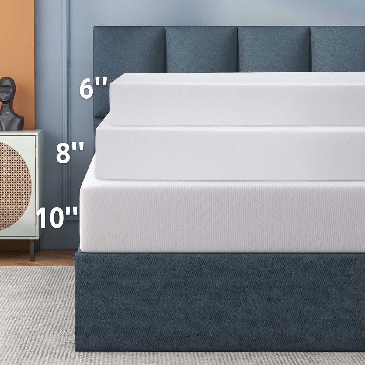 6'' Medium Firm Memory Foam Mattress Q866