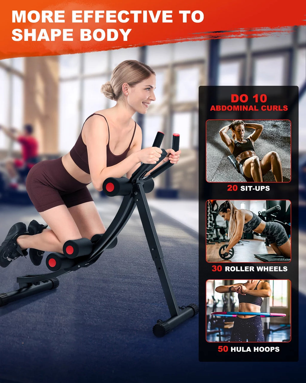Foldable Ab Machine with LCD Display R540