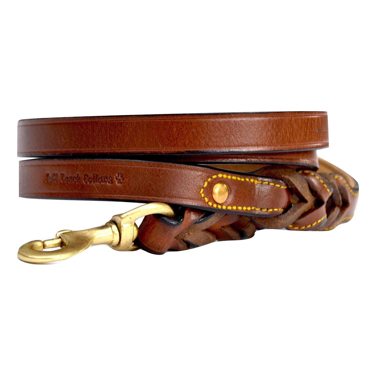 Leather Braided Dog Leash R7036