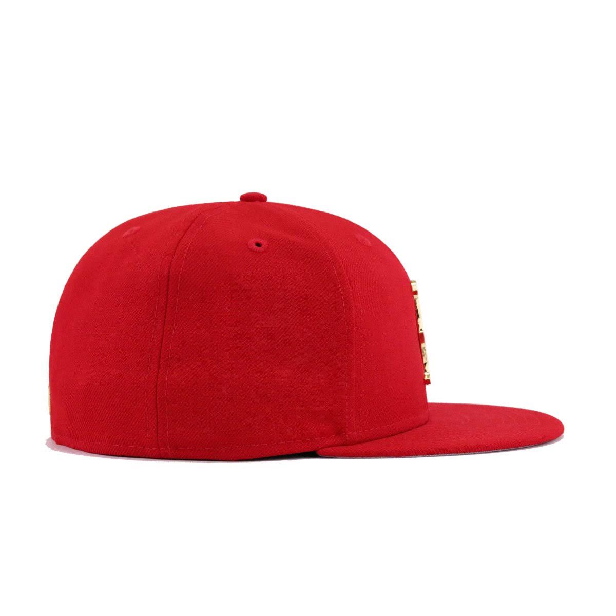 Scarlet Gold Fitted Baseball Hat W828432