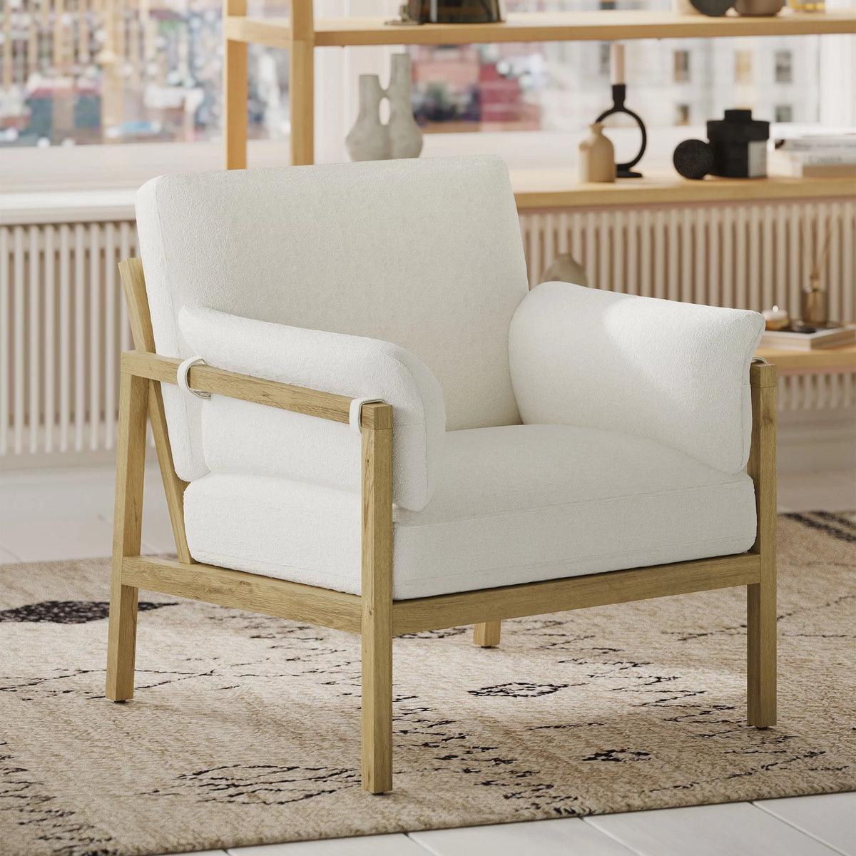 Cream Accent Chair with Removable Cushions G733122