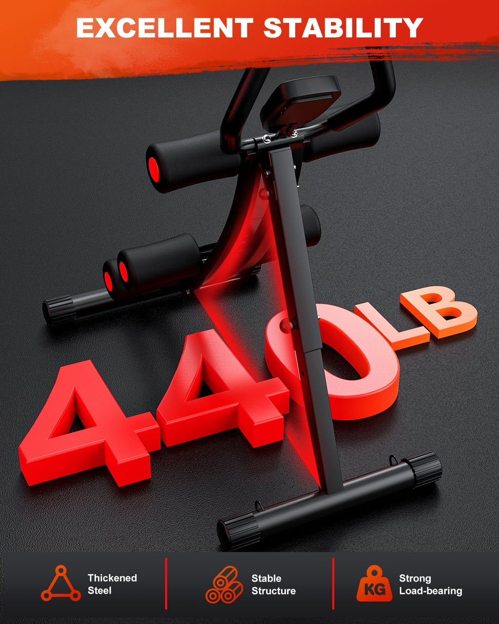 Foldable Ab Machine with LCD Display R540