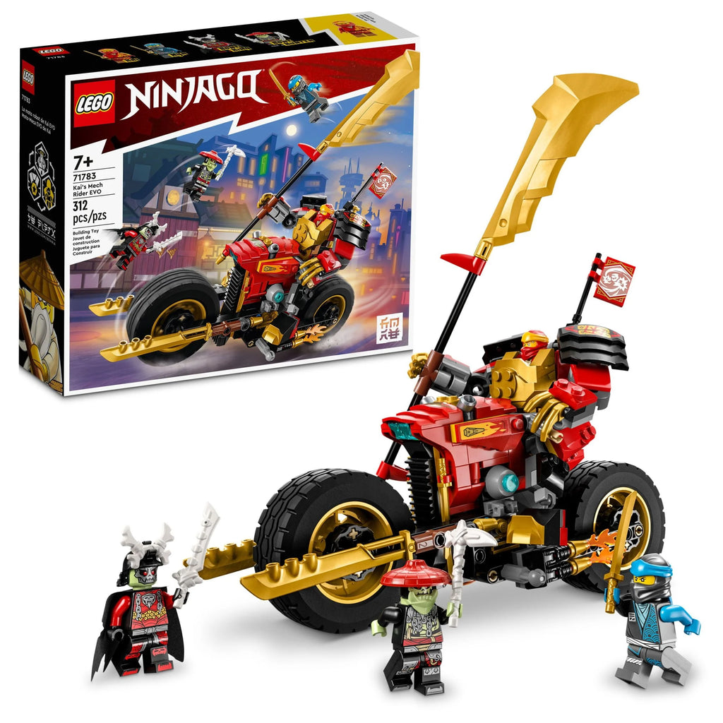 Upgradable Ninja Motorbike Toy Mech Action Figure and 2 Minifigures O446254