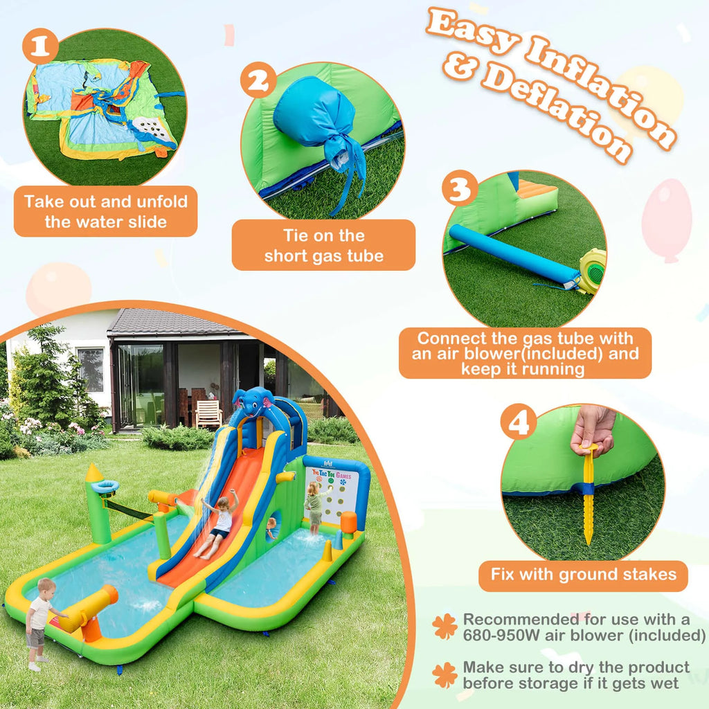 Inflatable Water Slide Splash Pool N9758