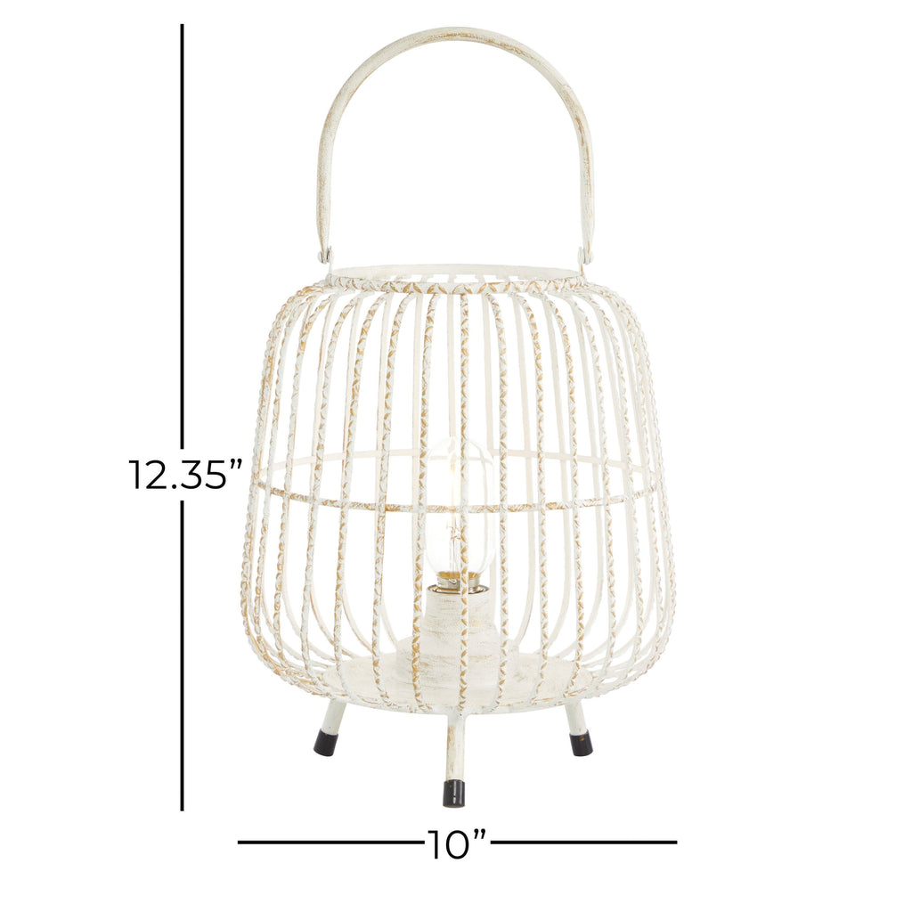 White Decorative Metal Lantern K6500