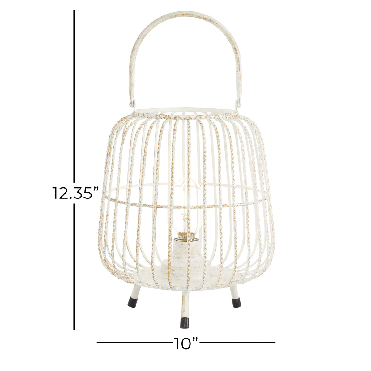 White Decorative Metal Lantern K6500