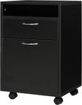 Mobile File Cabinet with Castors and Lockable Drawer, Brown F509