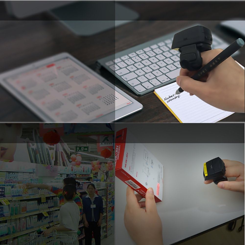 2D Wireless Finger Scanner with Alloy Shell & 350mAh Battery R868