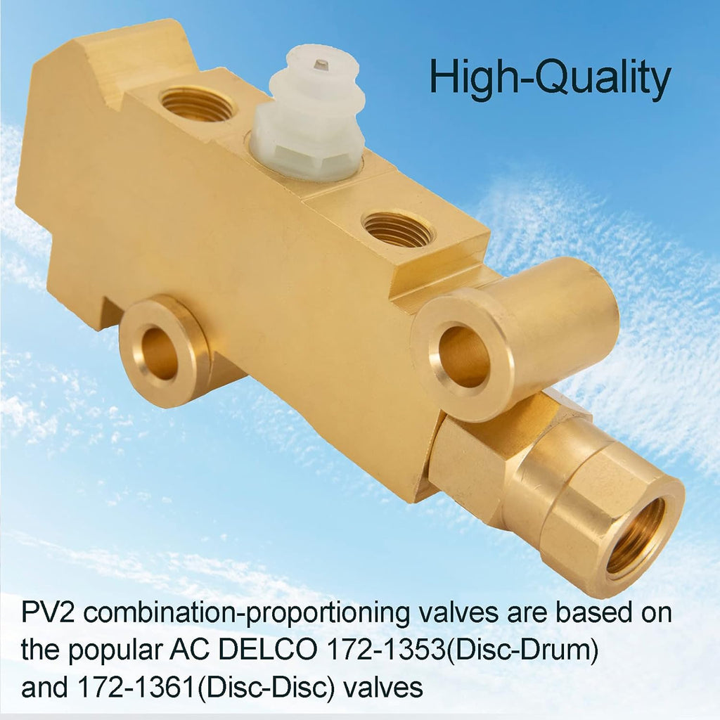 Combination Proportioning Valve, Disc Front Drum Rear Brass Pack of 2 S7052