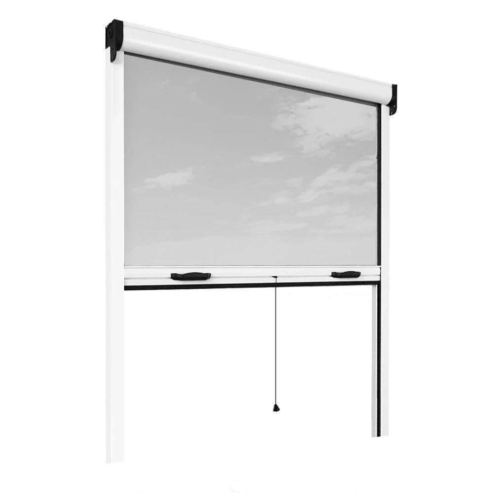 White Aluminum Fiberglass Retractable Bug Screen C335015