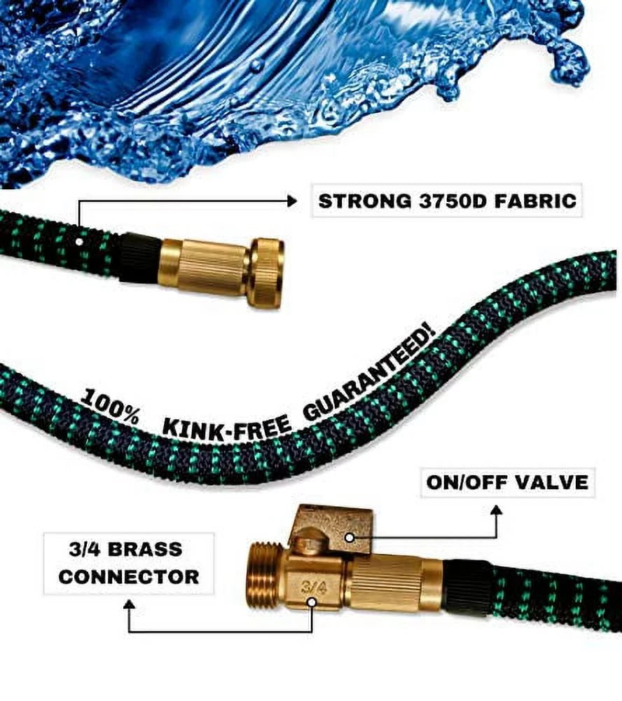 50FT Expandable Heavy Duty No-Kink Garden Hose T584598