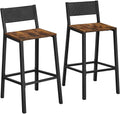 Set of 2 Bar Stools with Backrest V639913