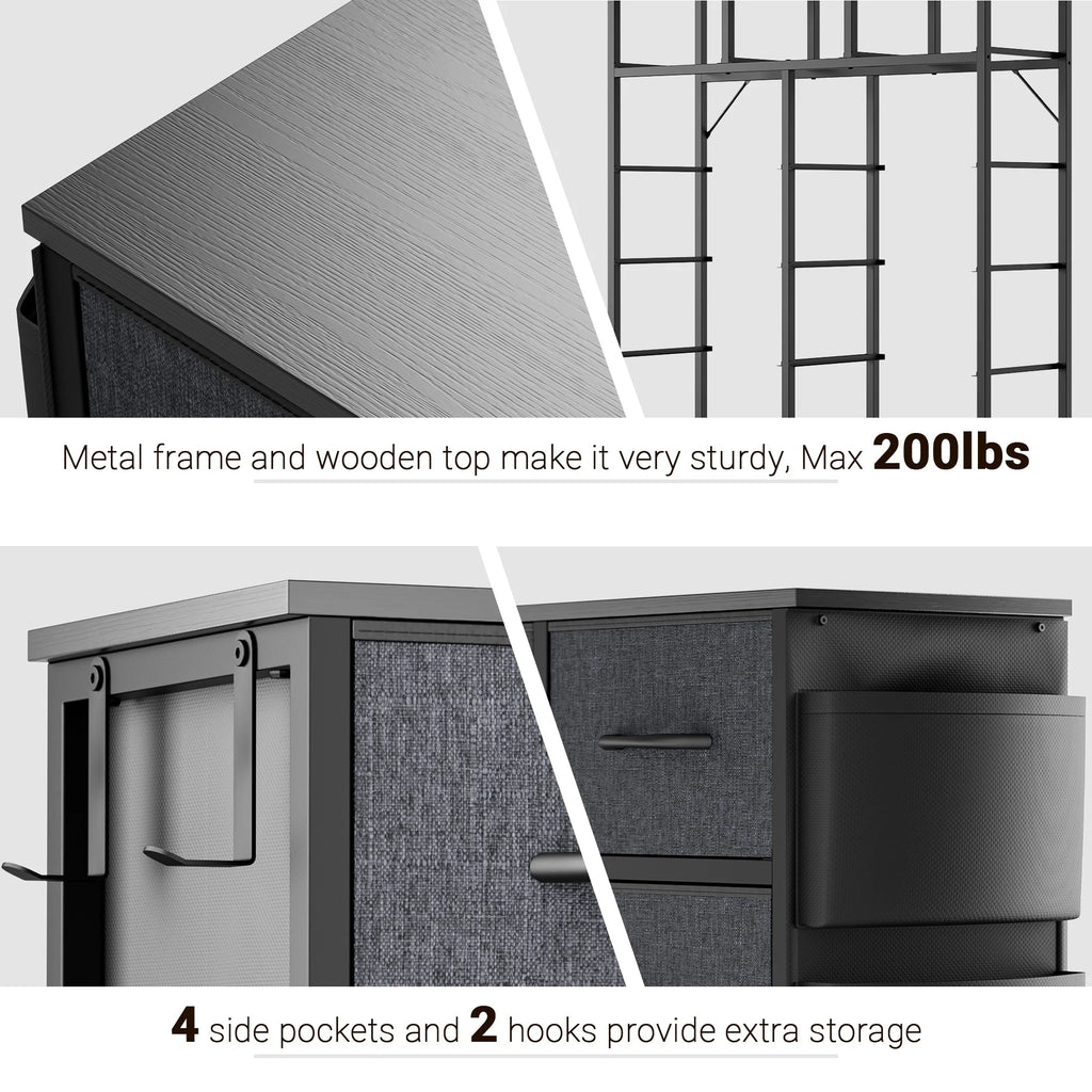 12 Drawer Fabric Dresser T4534