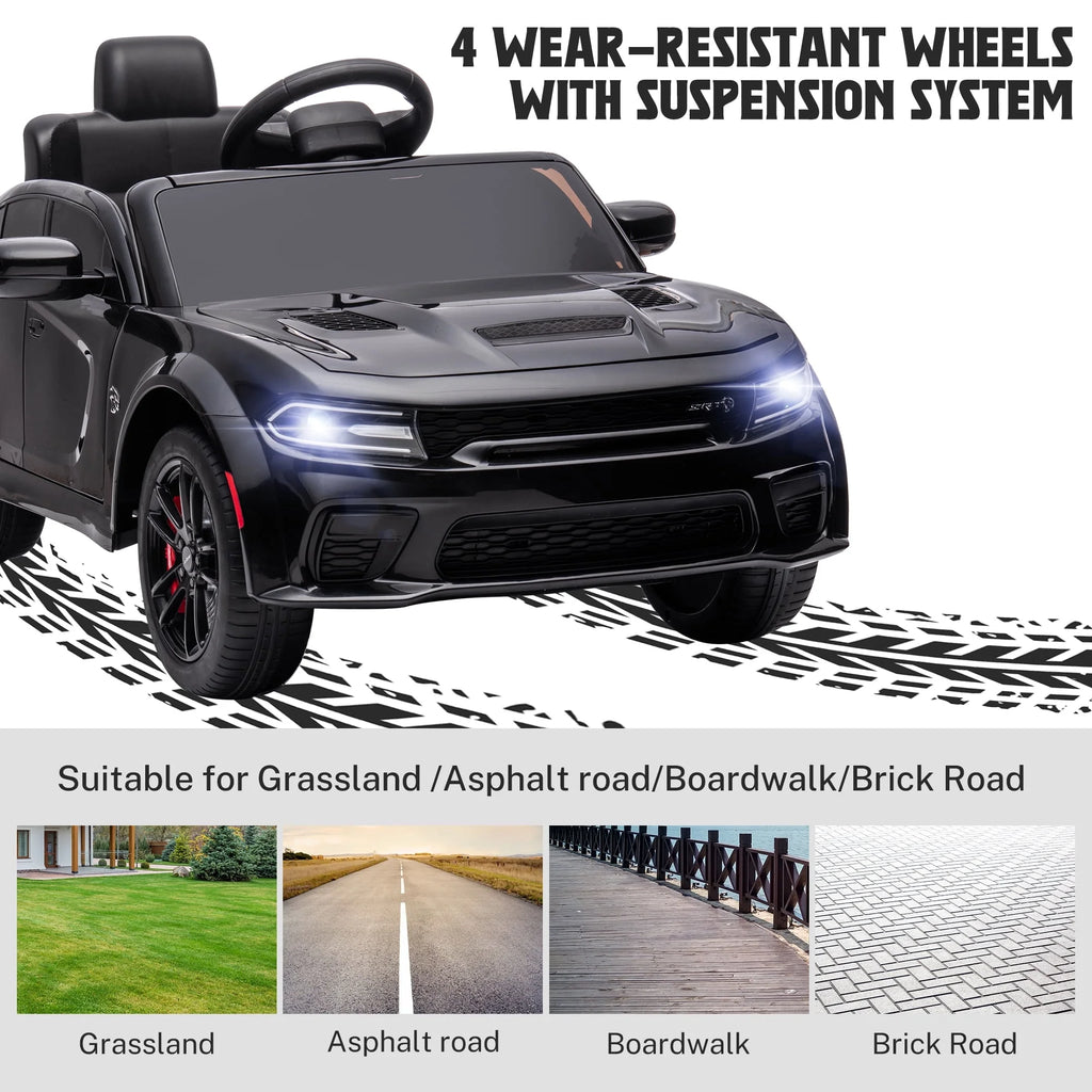 12V Battery Powered Ride On Car with Parent Remote Control, Black G450756