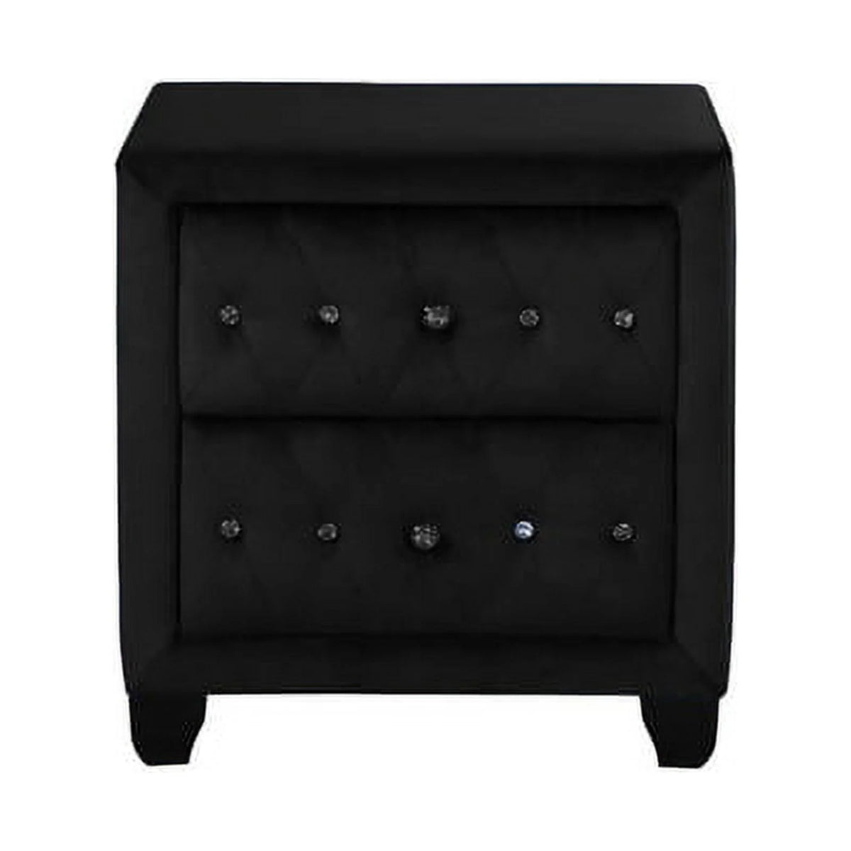 Queen 4 Pc Upholstery Bedroom Set Wood Black M892525