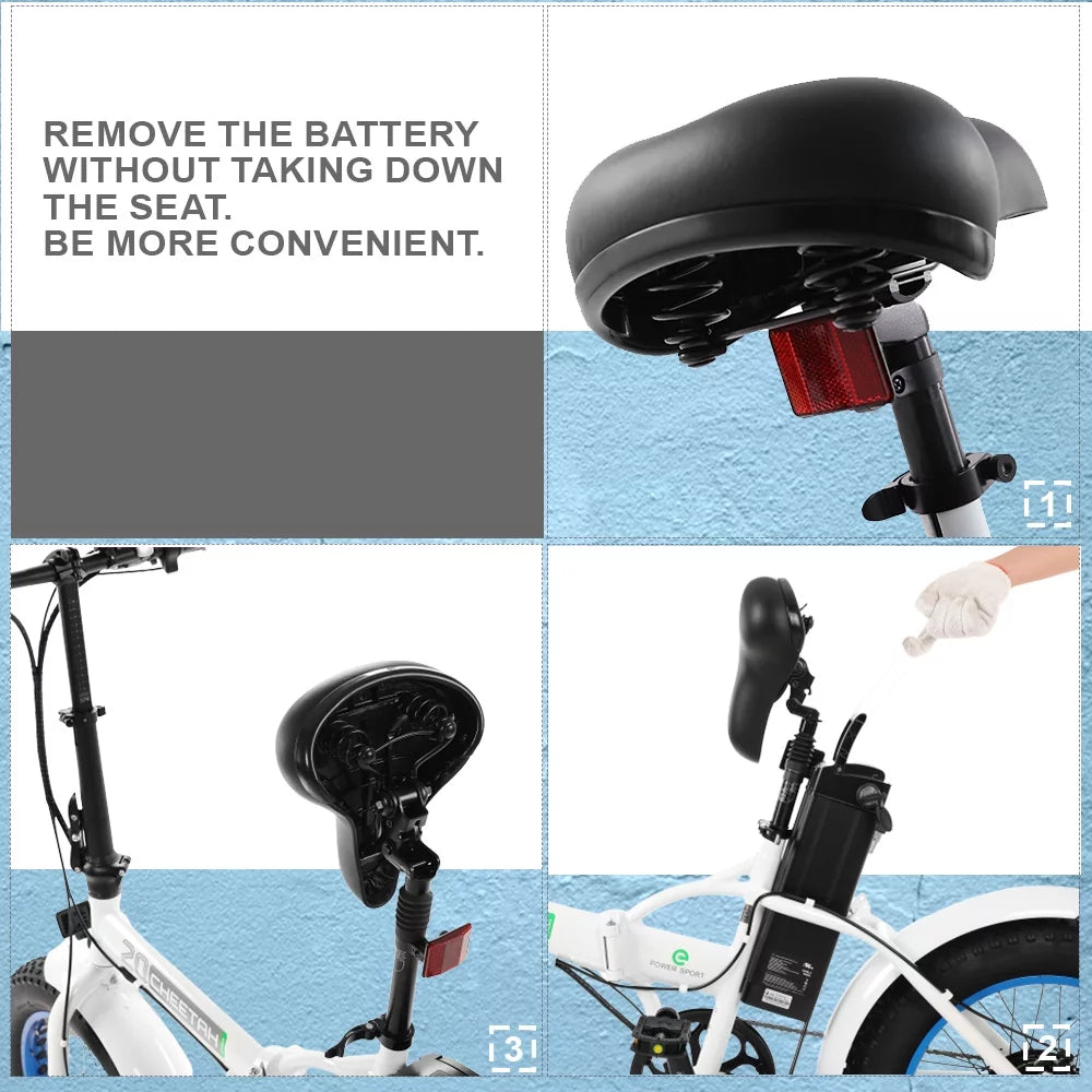 20 Fat Tire Folding Electric Bike 500W 36V S161