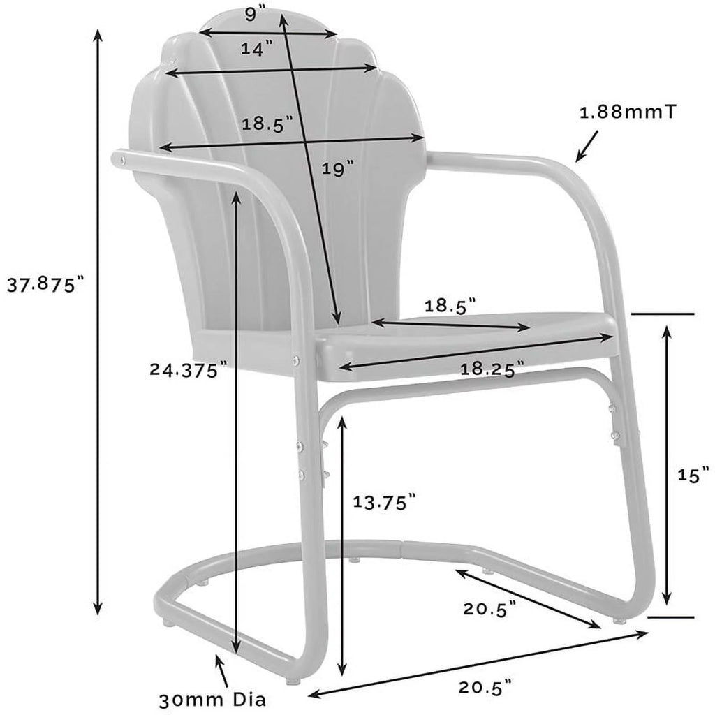 3 Piece Round Metal Patio Conversation Set J3710