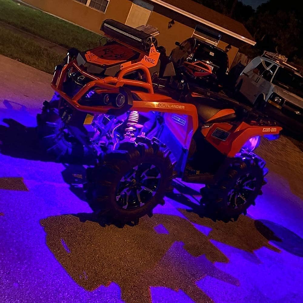 6 Pods RGBW LED Rock Lights with Remote Control Pack of 2 J21232