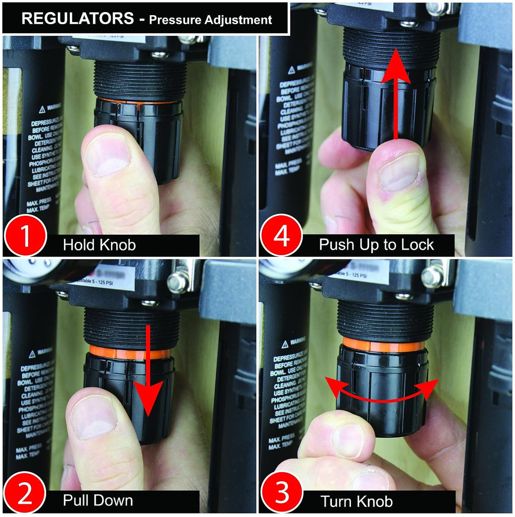 1/4 NPT Mini Polycarbonate Air Filter Regulator and Lubricator System I71333