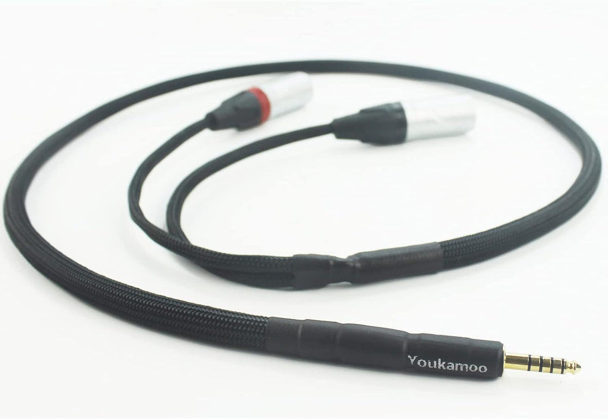 4.4mm to Dual XLR Male Balanced Audio Adapter Cable 5 FT P57285
