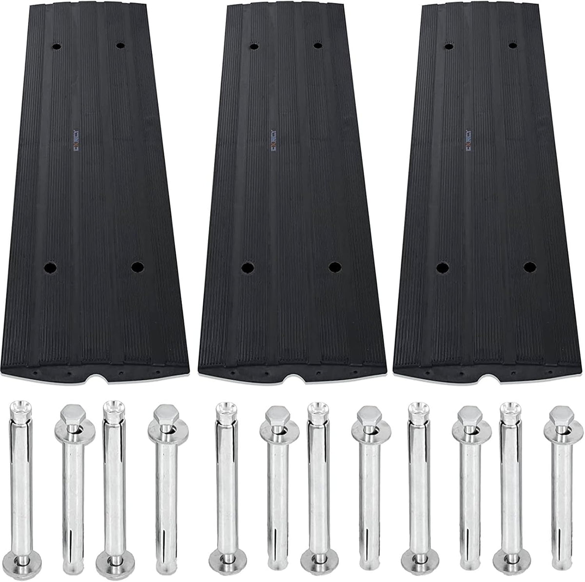 3PCS Rubber Heavy Duty Driveway Curb Ramps B96441