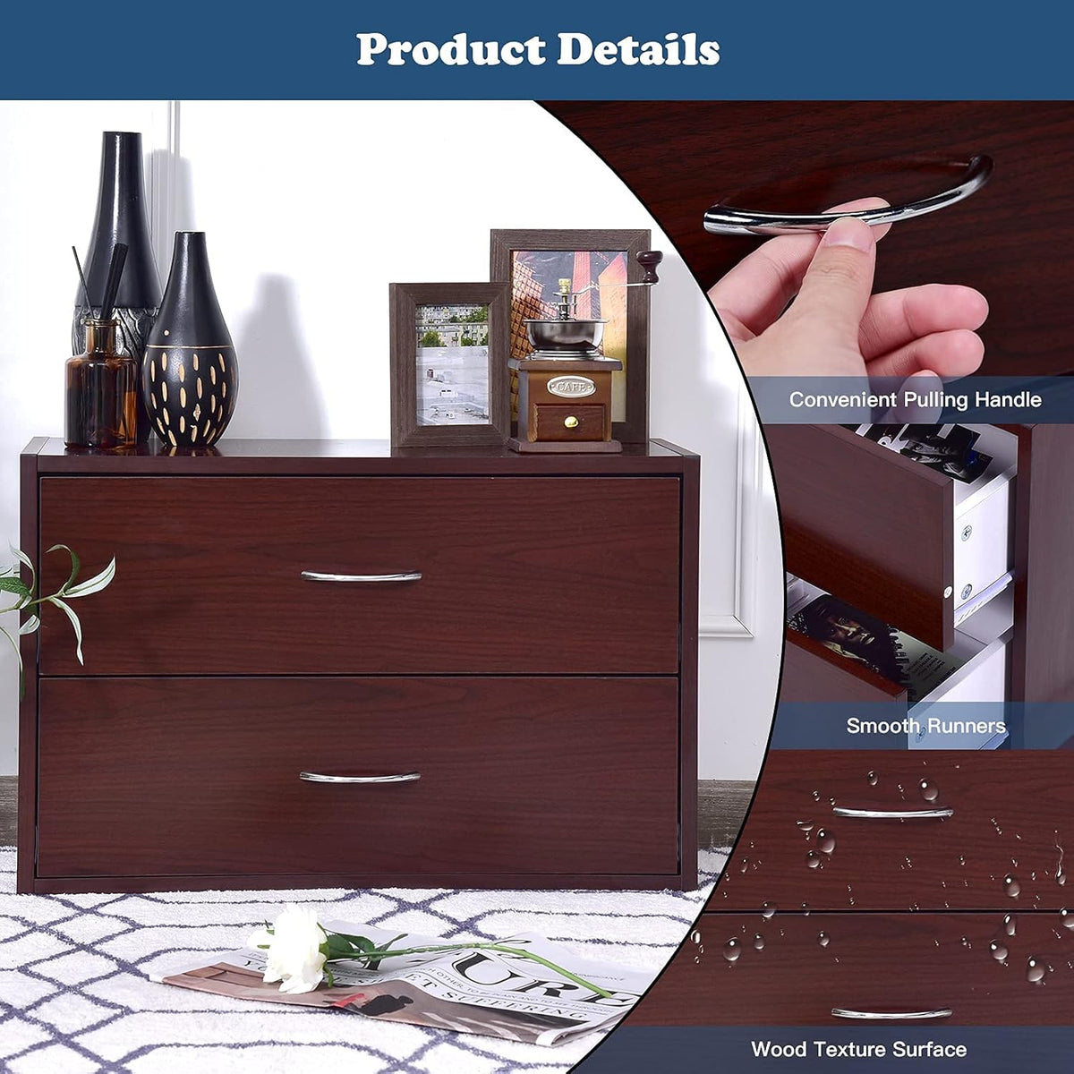 Brown 2 Drawer Dresser U55961