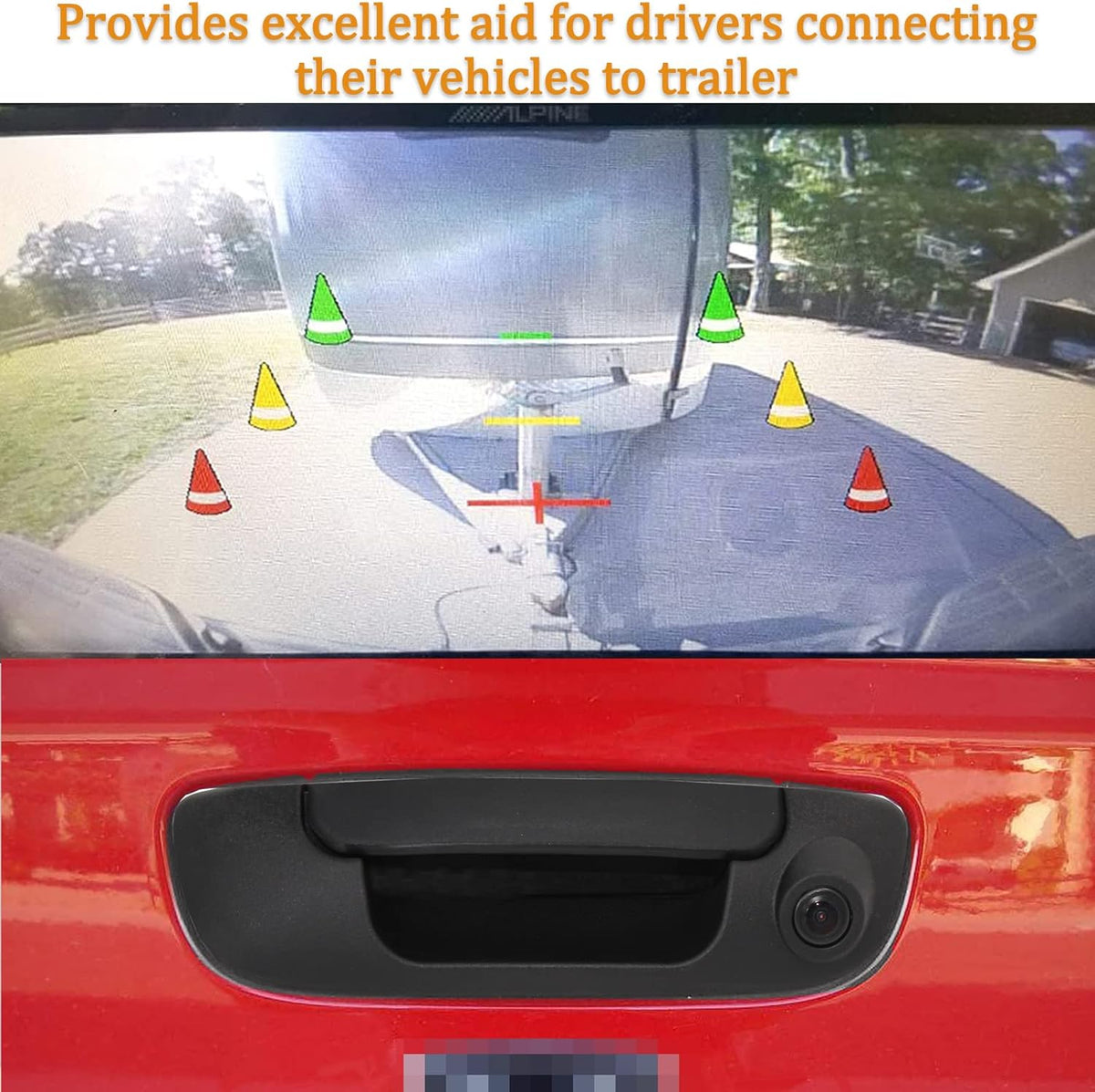 Tailgate Handle Backup Rear View Camera for Dodge Ram 1500 2500 3500 2002-2008 Black B609