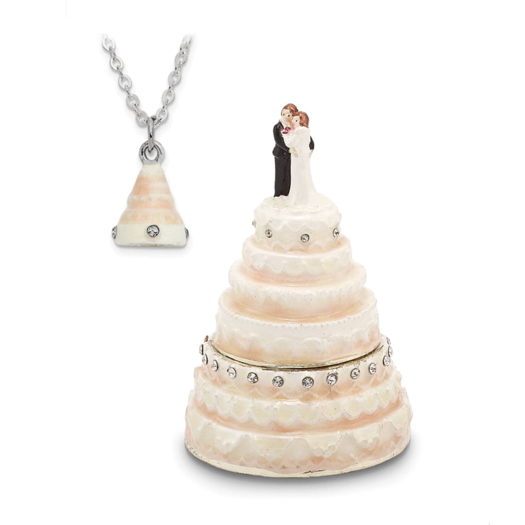 Pewter Wedding Cake Trinket Box M9512
