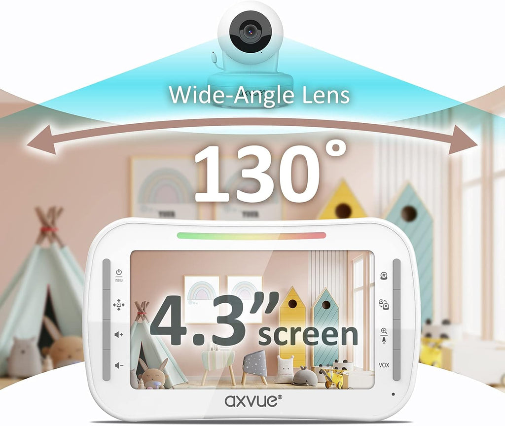 Baby Monitor with Pan-Tilt-Zoom Camera and LCD Screen, Night Vision F195