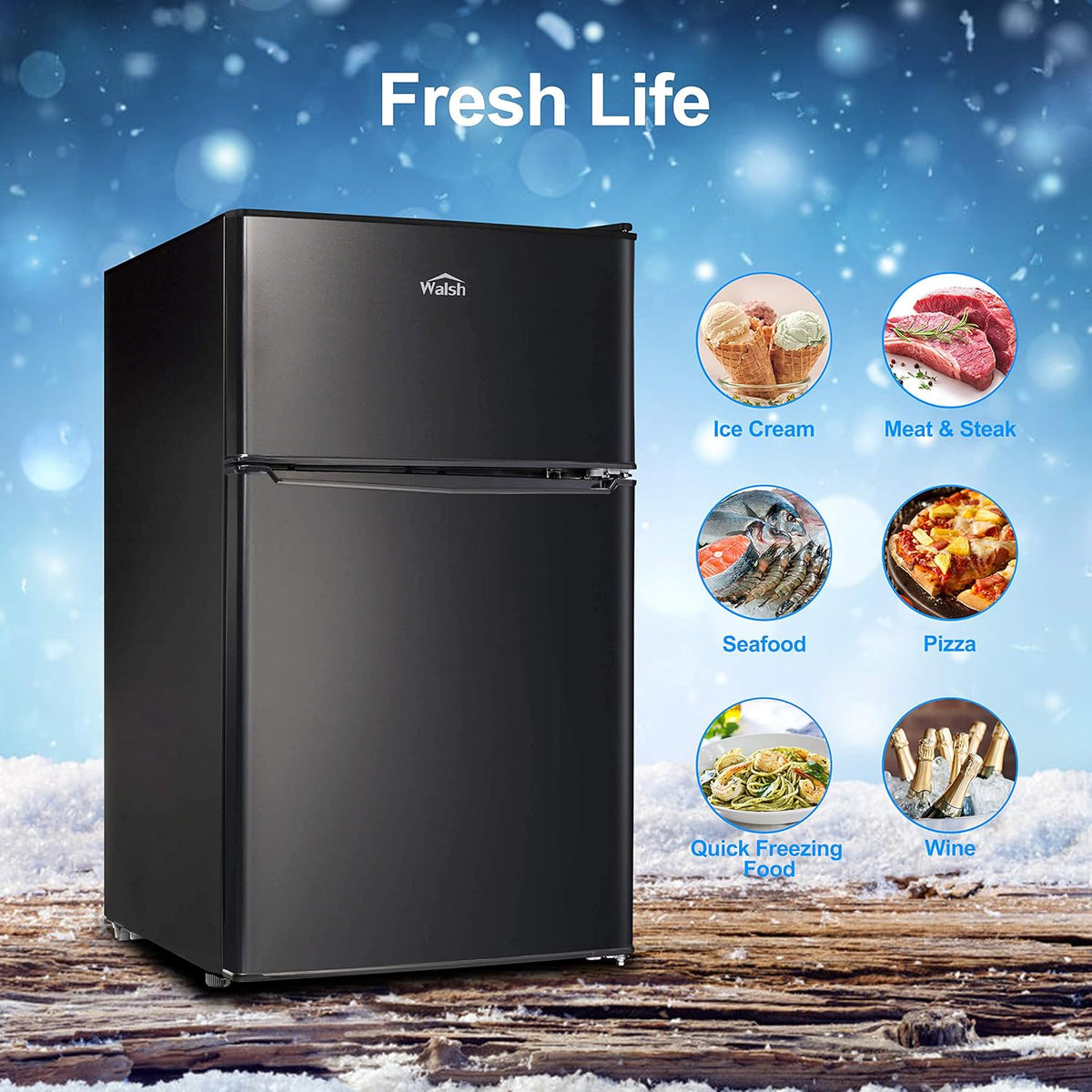 3.1 Cu.Ft Black Compact Refrigerator V166