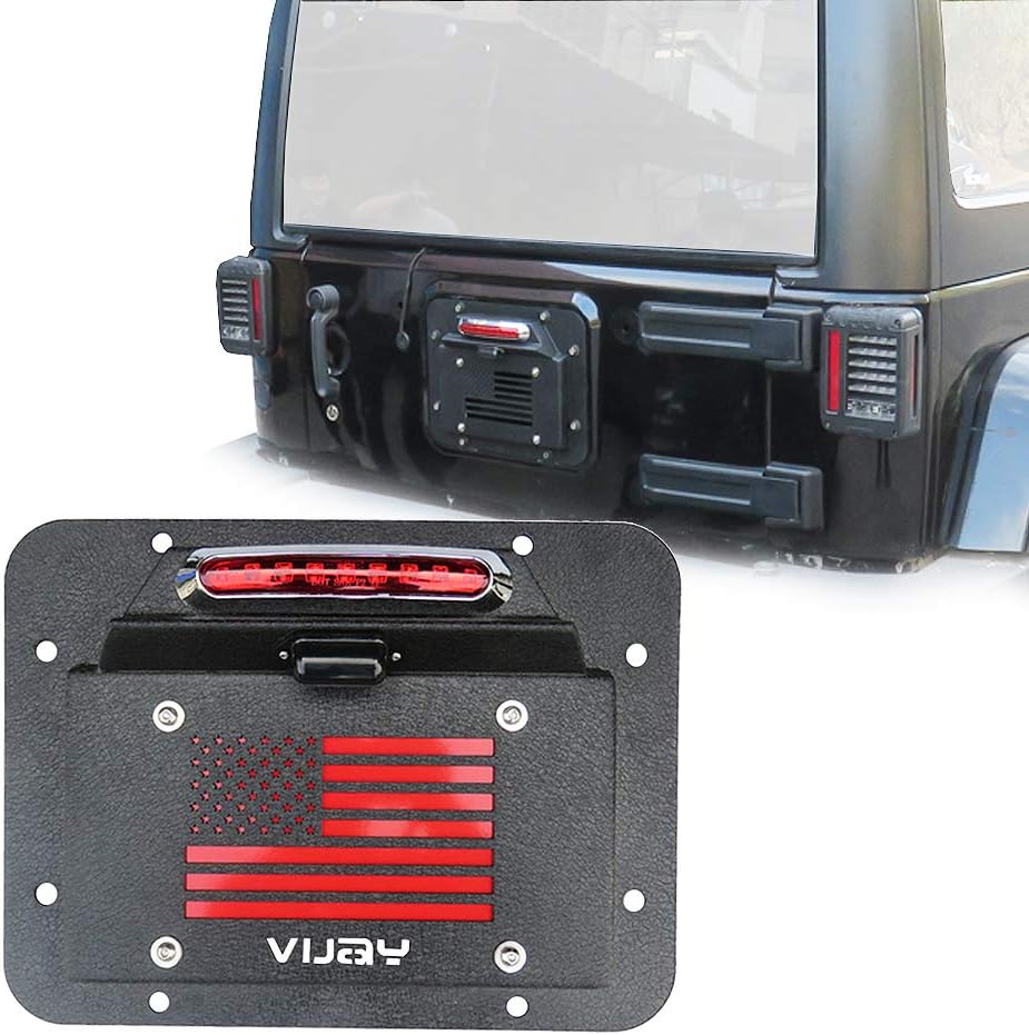 Spare Tire Delete License Plate Relocation Kit with Third Brake Light T19732