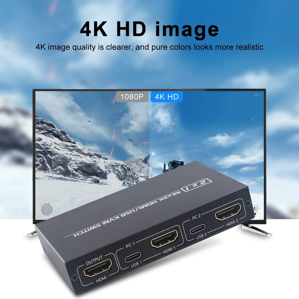 2 Port HDMI KVM Switch Box 4K Q268