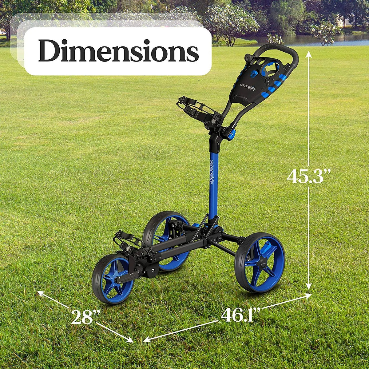 3 Wheel Folding Golf Bag Push Cart K76019