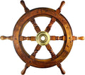 Sheesham Wood Ship Wheel Frame I87718