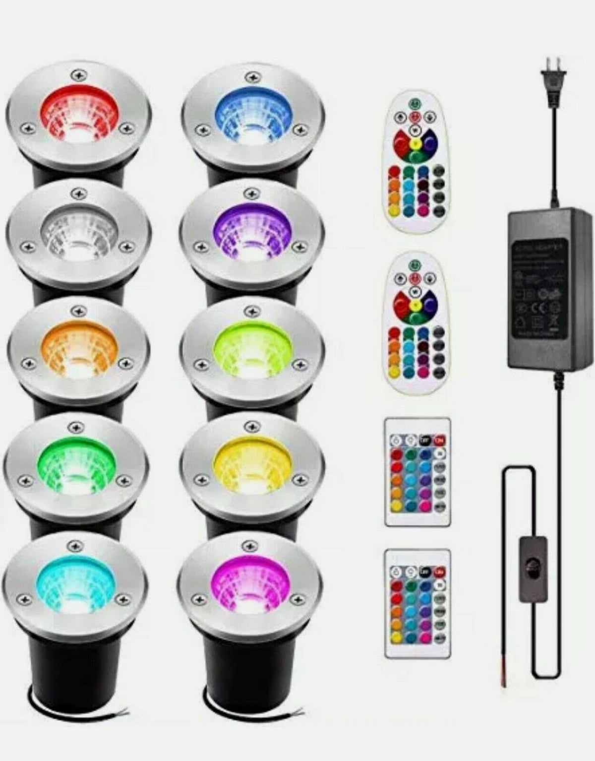 Landscape Lighting 10Pack 3W RGB Color Changing LED Lights B441854