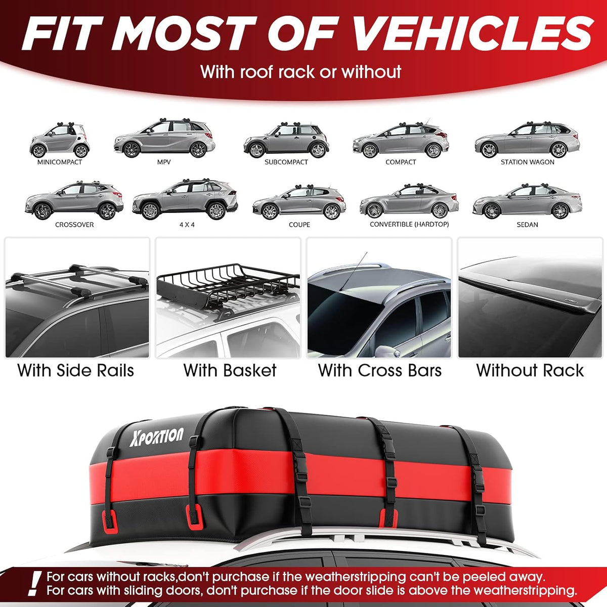Waterproof 21 Cubic Feet Rooftop Cargo Carrier Bag X14759