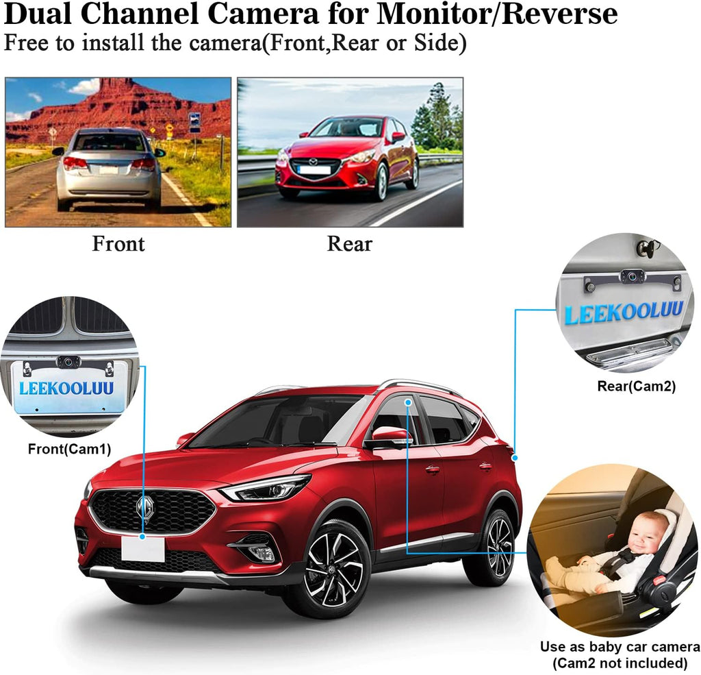 Backup Camera with 5 Monitor, AHD 1080P Rear View Camera System G507447