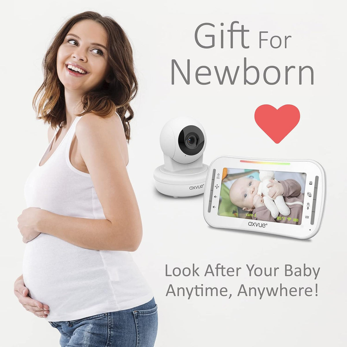 Baby Monitor with Pan-Tilt-Zoom Camera and LCD Screen, Night Vision F195
