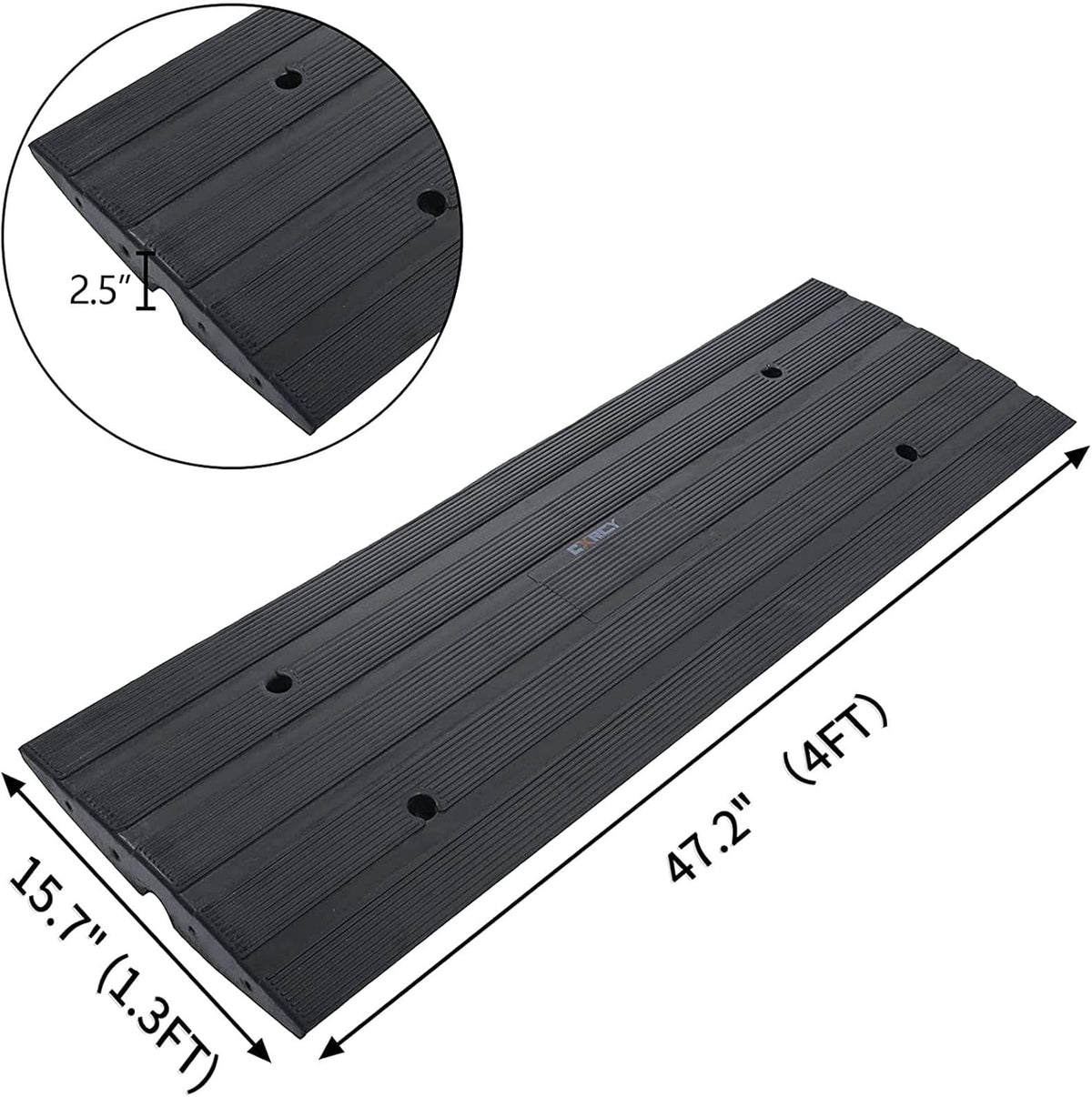 3PCS Rubber Heavy Duty Driveway Curb Ramps B96441