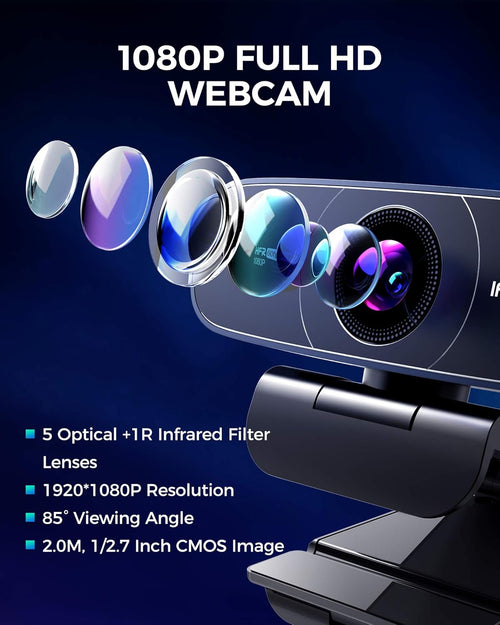 1080p 60fps Webcam with Microphone P8092