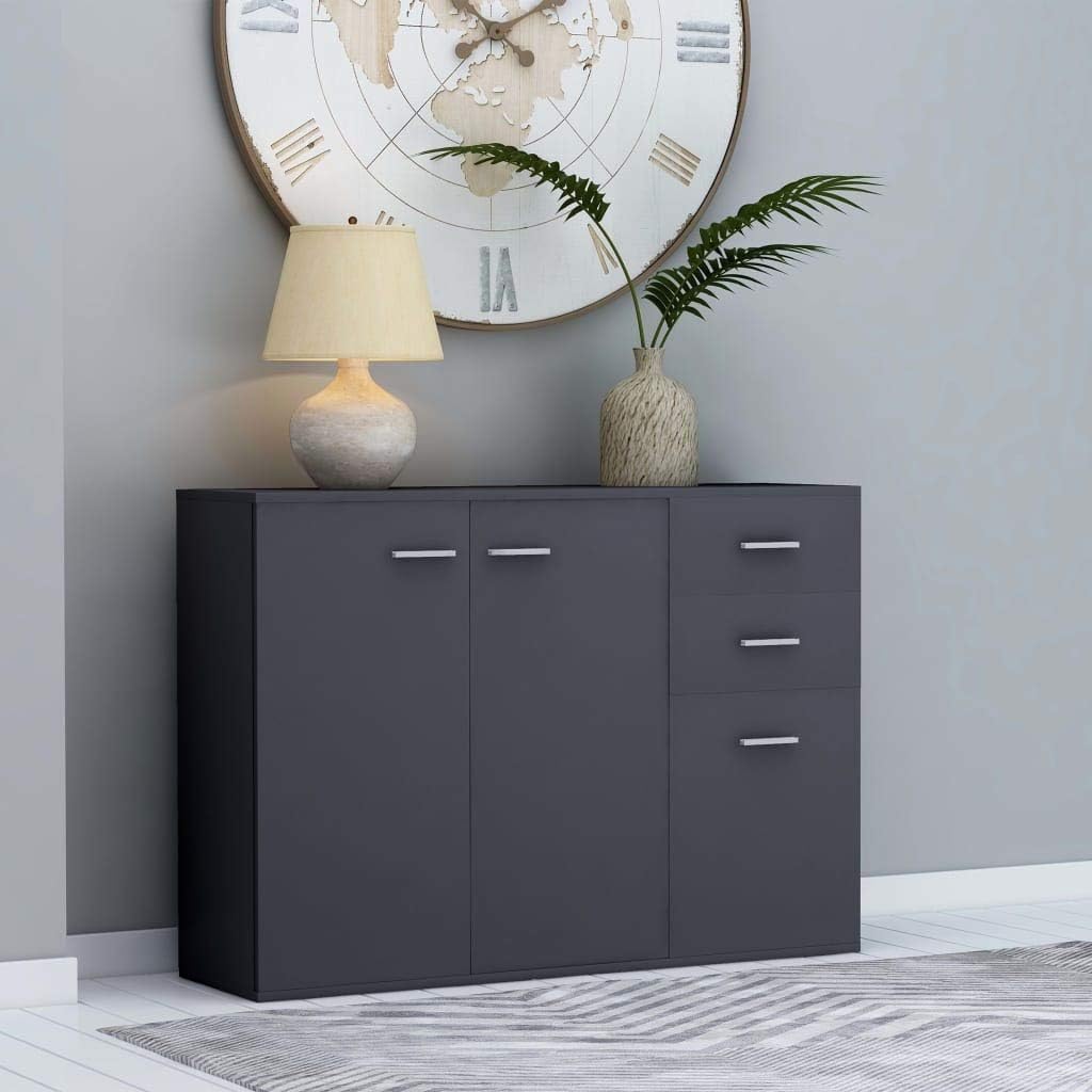 White Sideboard Buffet with 2 Doors and 3 Drawers U387
