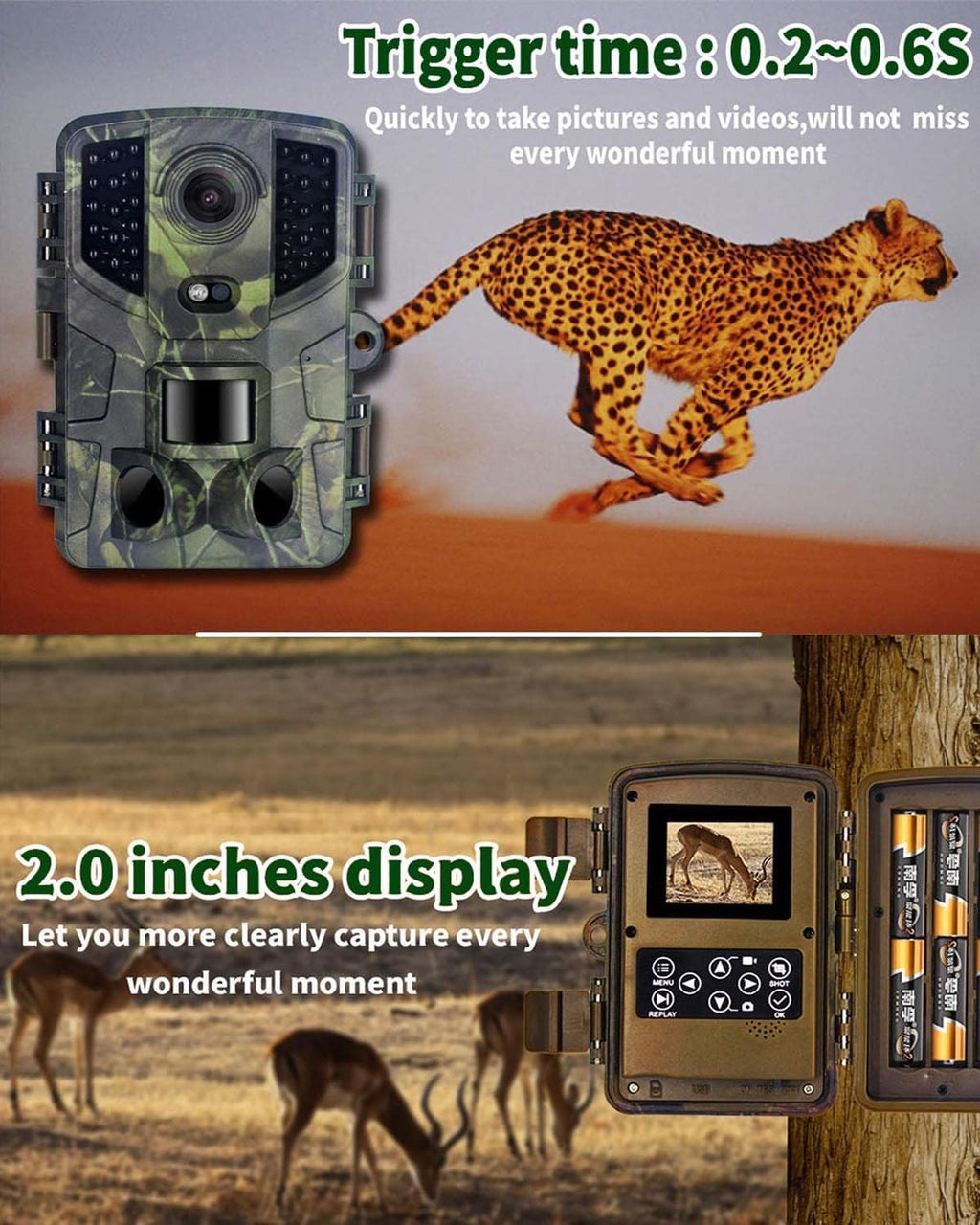 20MP Trail Camera with Night Vision J2687