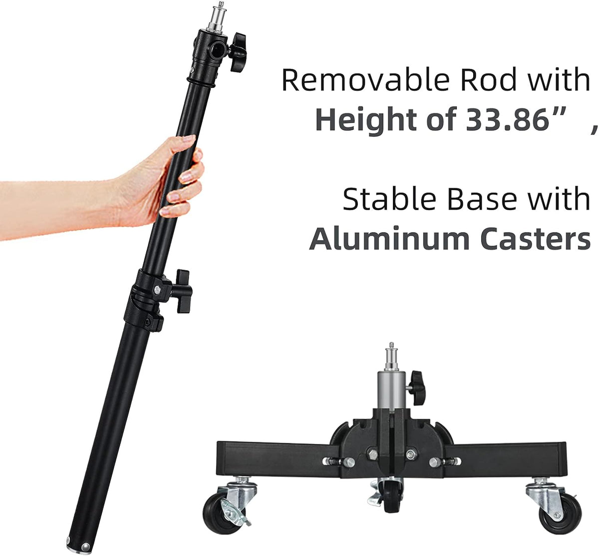 Photography Tripod Light Stand Base with Casters E3196