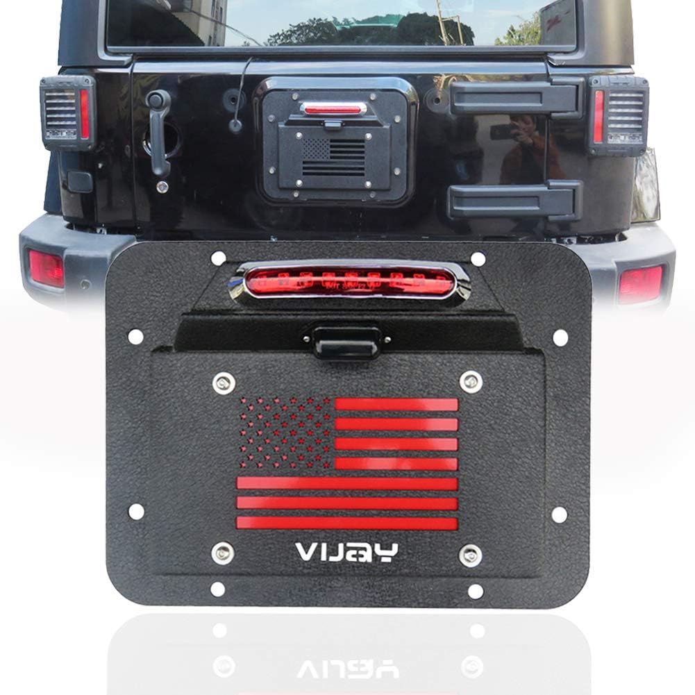 Spare Tire Delete License Plate Relocation Kit with Third Brake Light T19732