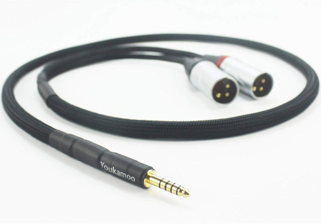4.4mm to Dual XLR Male Balanced Audio Adapter Cable 5 FT P57285