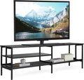 Industrial TV Stand up to 65 inch Metal Frame Rustic Brown C733540