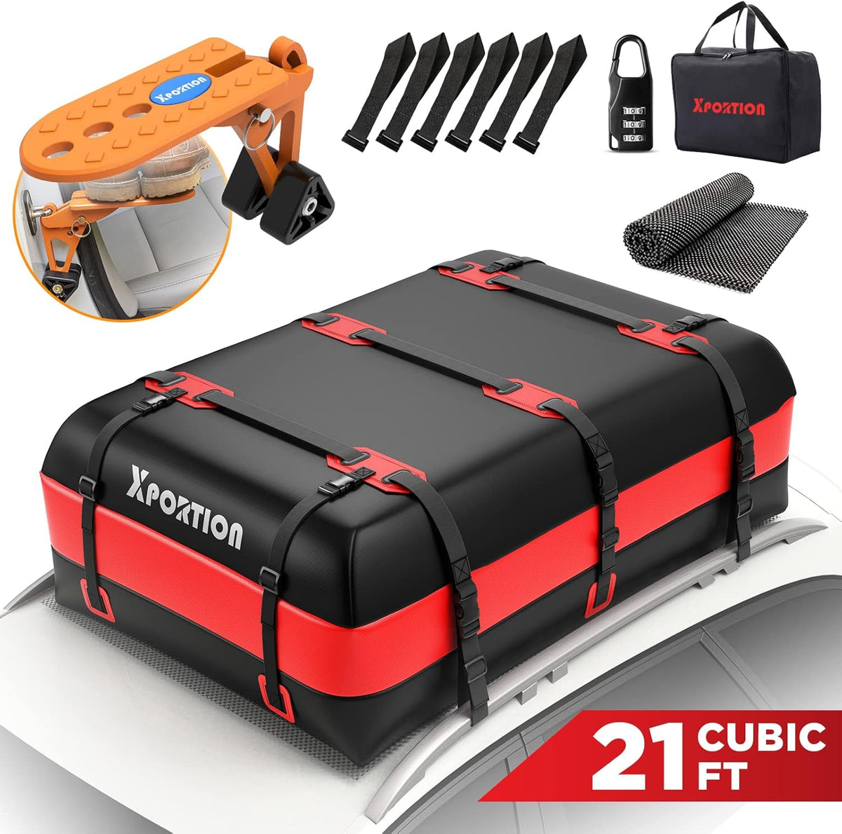 Waterproof 21 Cubic Feet Rooftop Cargo Carrier Bag X14759