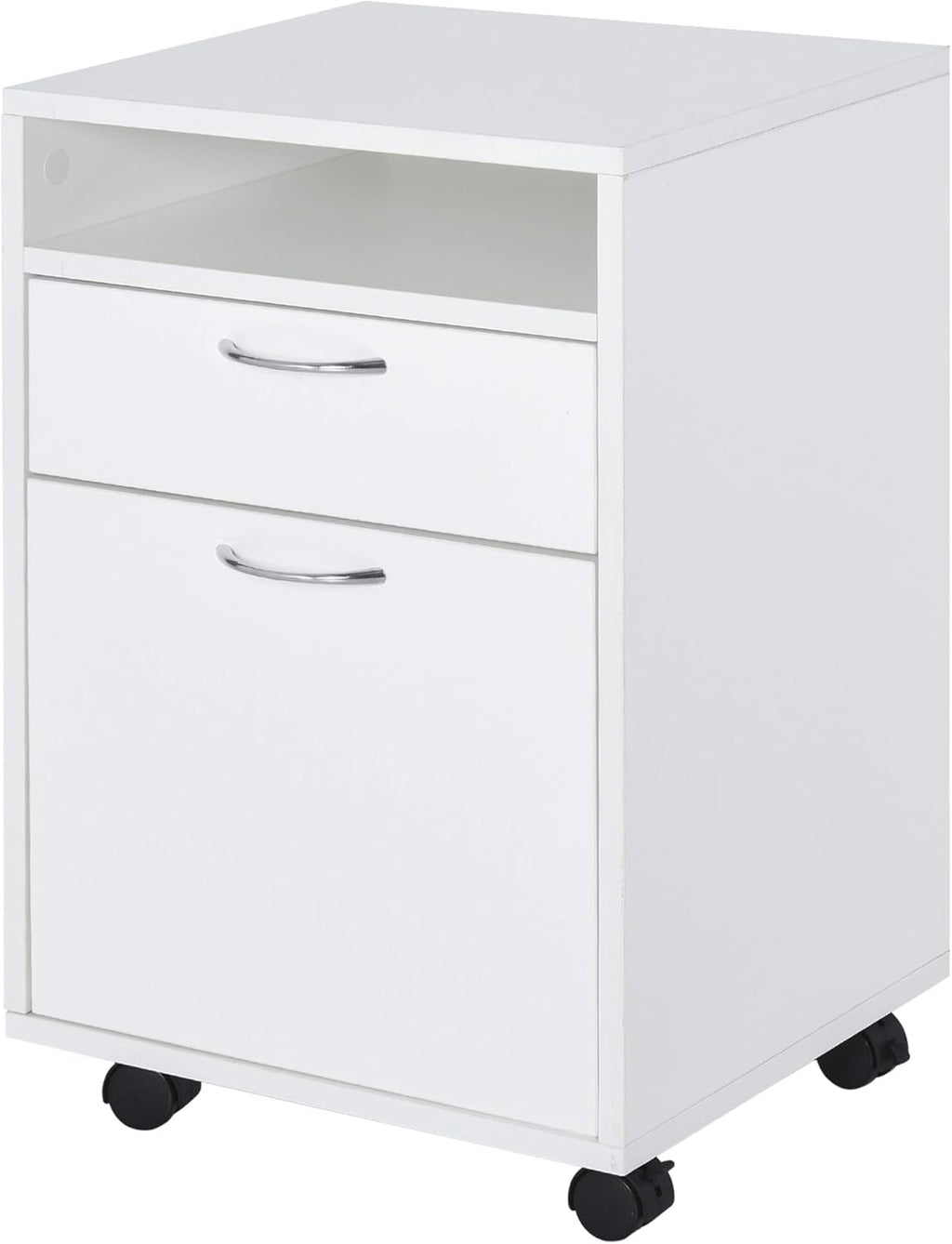 Mobile File Cabinet with Castors and Lockable Drawer, Brown F509